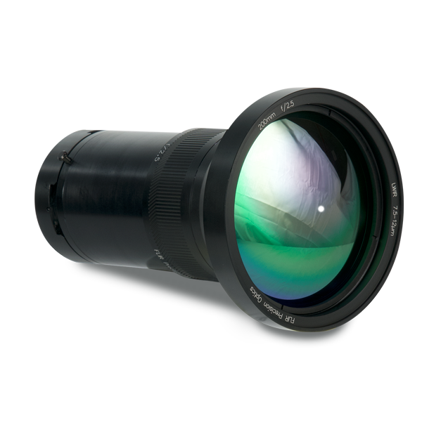 200mm、7.5～12µm、f/2.5長波長赤外線FPO手動バヨネットレンズ（4215505）