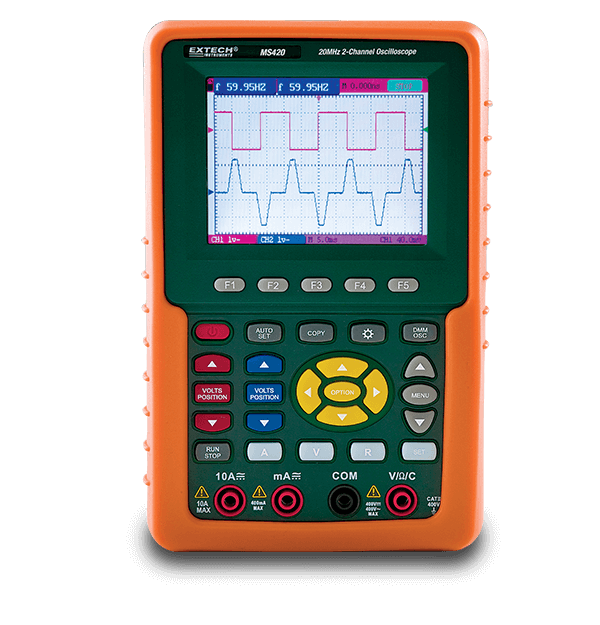 Extech MS420:20MHz 2チャネルデジタルオシロスコープ Extech MS420:20MHz 2チャネルデジタルオシロスコープ